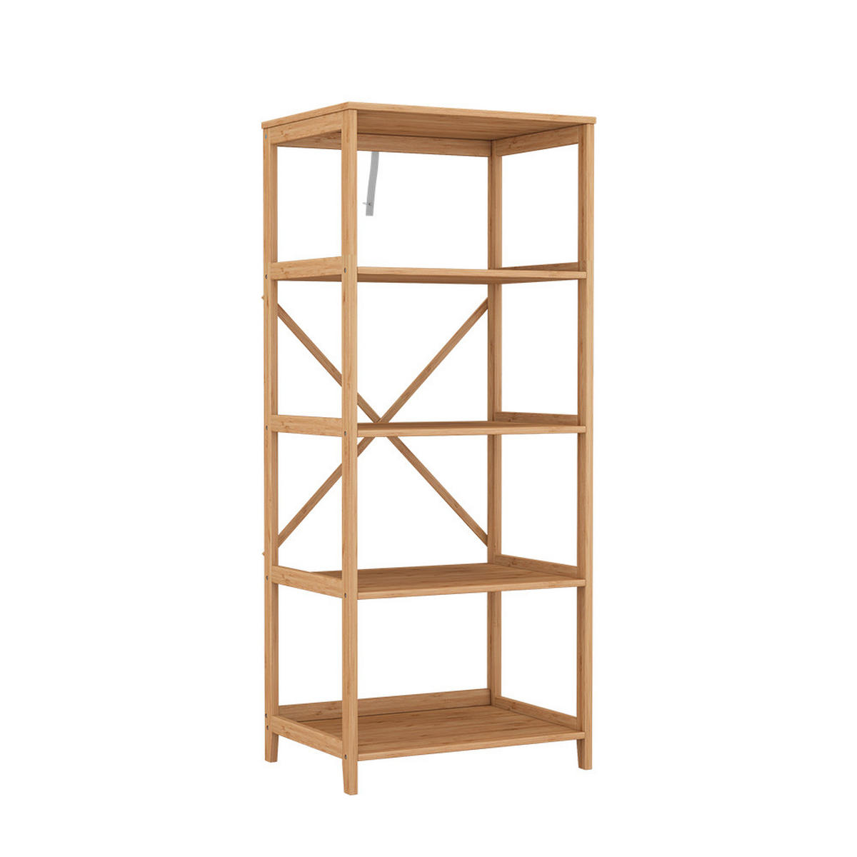 BÜCHERREGAL Novaro Bambus 48.3 x 144 cm mit 5 Fächern - Grün, Holzwerkstoff (48.3/114/35.5cm) - Vicco