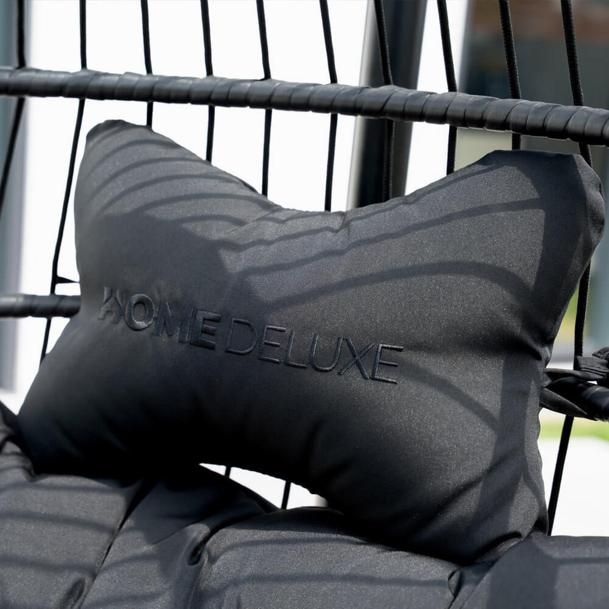 HÄNGESESSEL LOMA – 1 Sitzer Schwarz - Schwarz, Kunststoff (86/118/72cm) - Home Deluxe