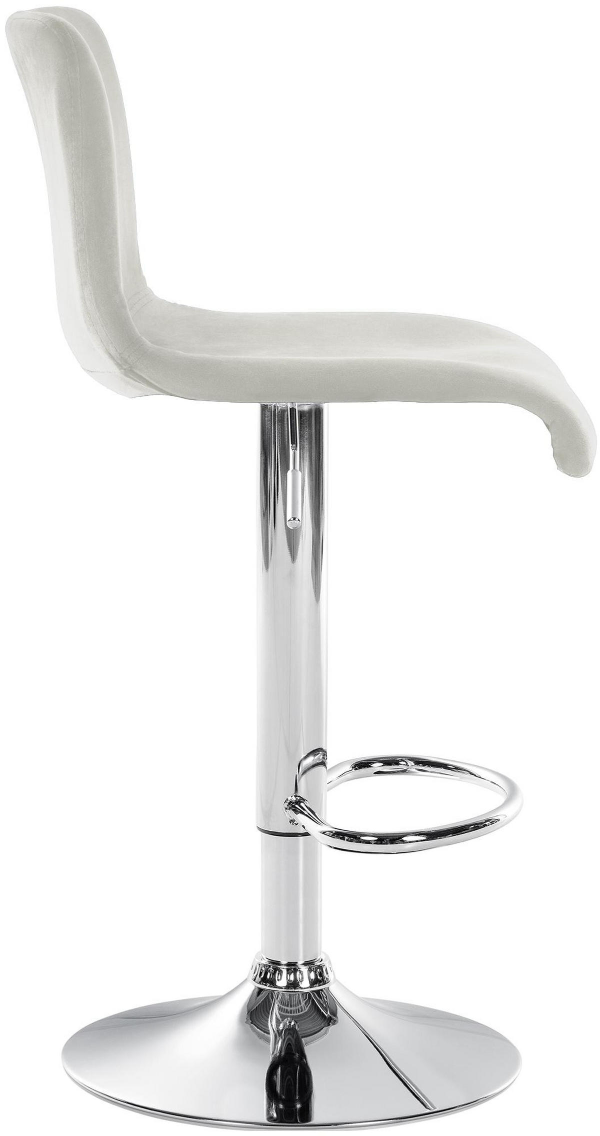 BARHOCKER Samt Creme - Creme, Textil (39/83/36cm) - CLP