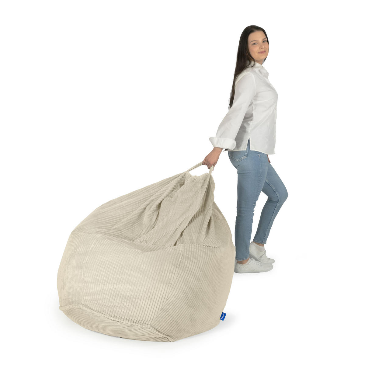 KINDERSITZSACK Classico Cord S beige - Beige, Textil (70/60/70cm) - Bruni