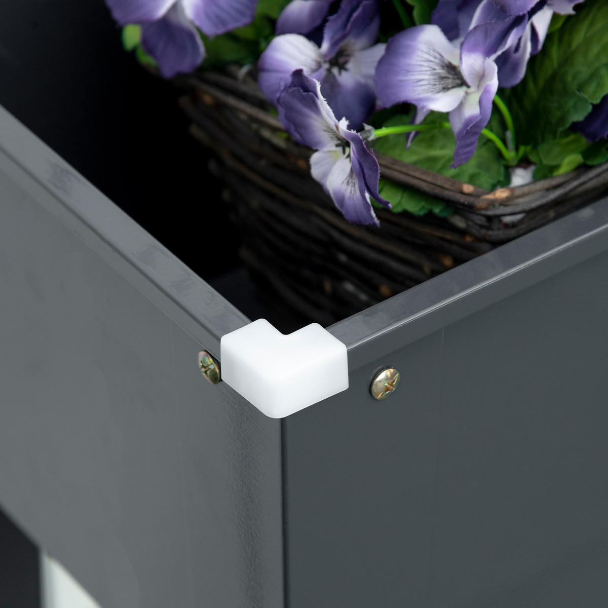 HOCHBEET DE-15980 mit Abflussloch Grau - Grau, Metall (100/80/30cm) - ComfortXL