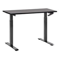 SCHREIBTISCH schwarz 120/72 cm manuell höhenverstellbar Destin III - Schwarz, Holz (72/120/74cm) - Beliani
