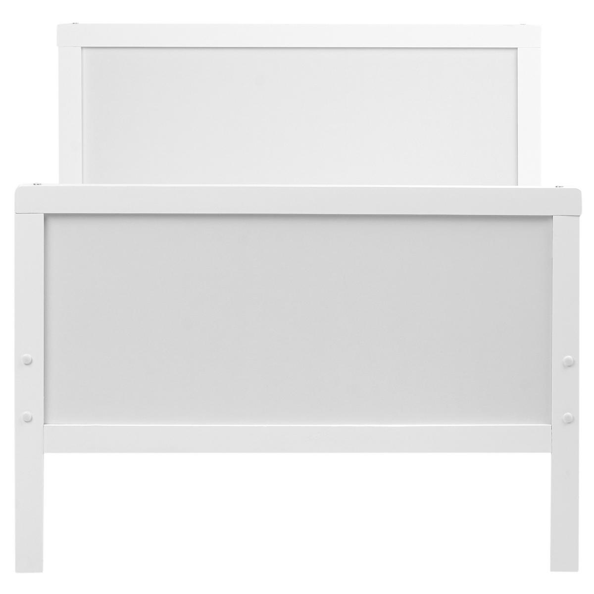 MITWACHSENDES KINDERBETT 90x130/160/200 cm Weiß Montigny - Weiß, Holz - Beliani