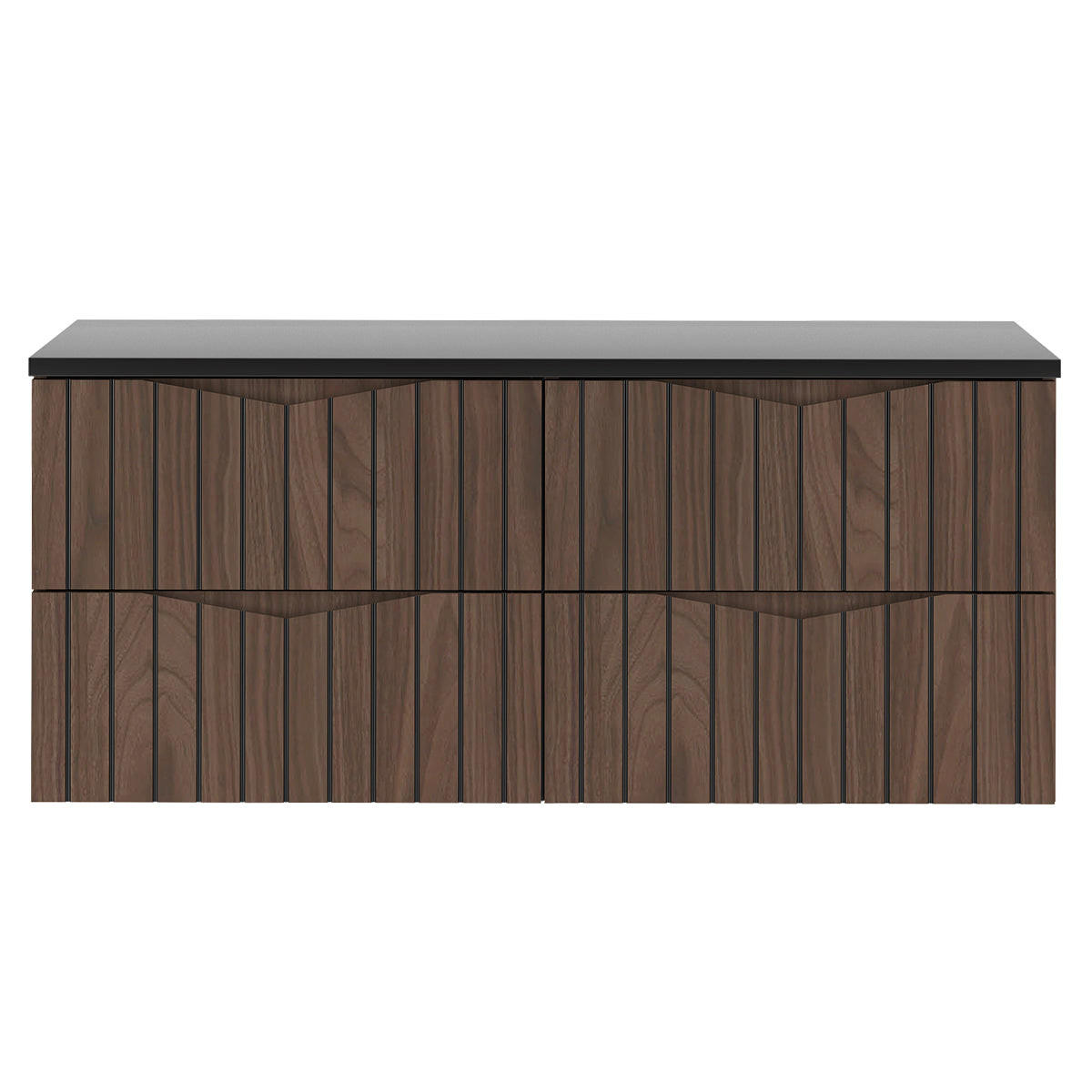 WASCHTISCHUNTERSCHRANK 120.6cm Siena Holz und Schwarz - Schwarz, Holzwerkstoff (120.6/52.2/46.5cm) - Petits-meubles
