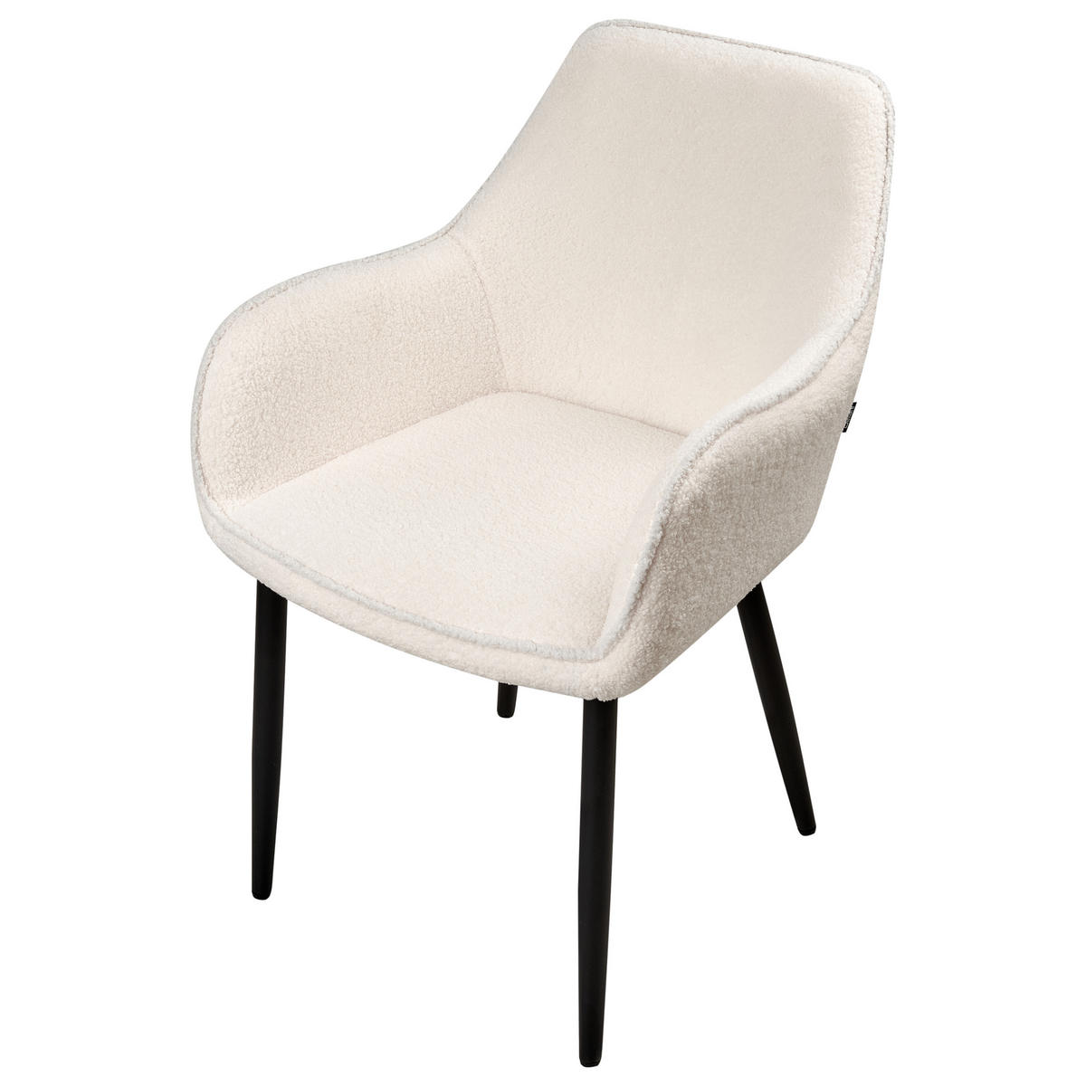 ESSZIMMERSTUHL 2er-Set Weiß Alden - Schwarz/Weiß, Textil (58/86/63cm) - Beliani