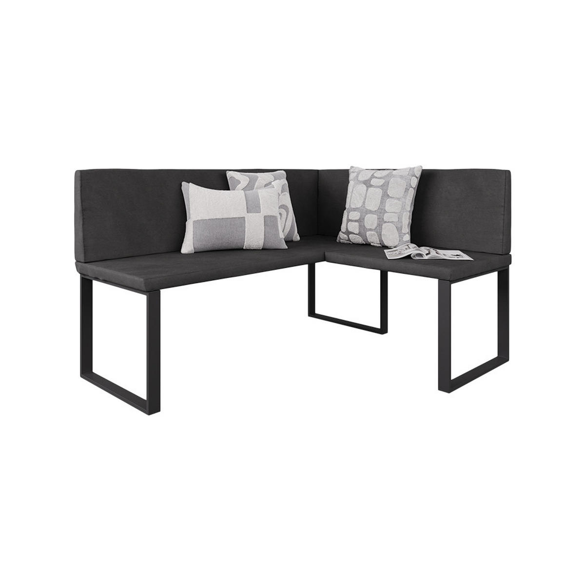 ESSZIMMER-ECKBANK Ravon Anthrazit 120 x 150 cm - Anthrazit, Textil (120/87/150cm) - Vicco