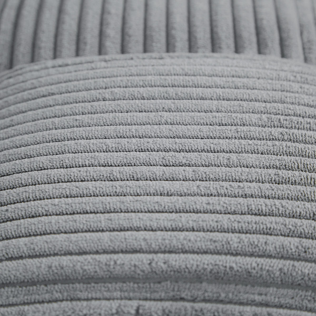 HOCKER in Cord 46/41/46 cm in Grau - Grau, Textil (46/41/46cm) - Homestyle4u