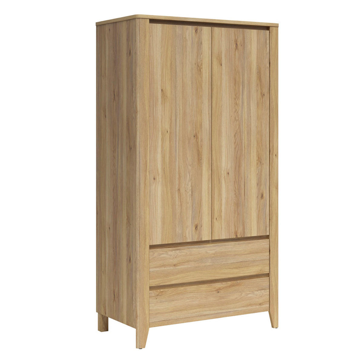 SCHRANK 2 Türen Samara Holz - Braun, Holzwerkstoff (106.5/200/56.5cm) - Petits-meubles