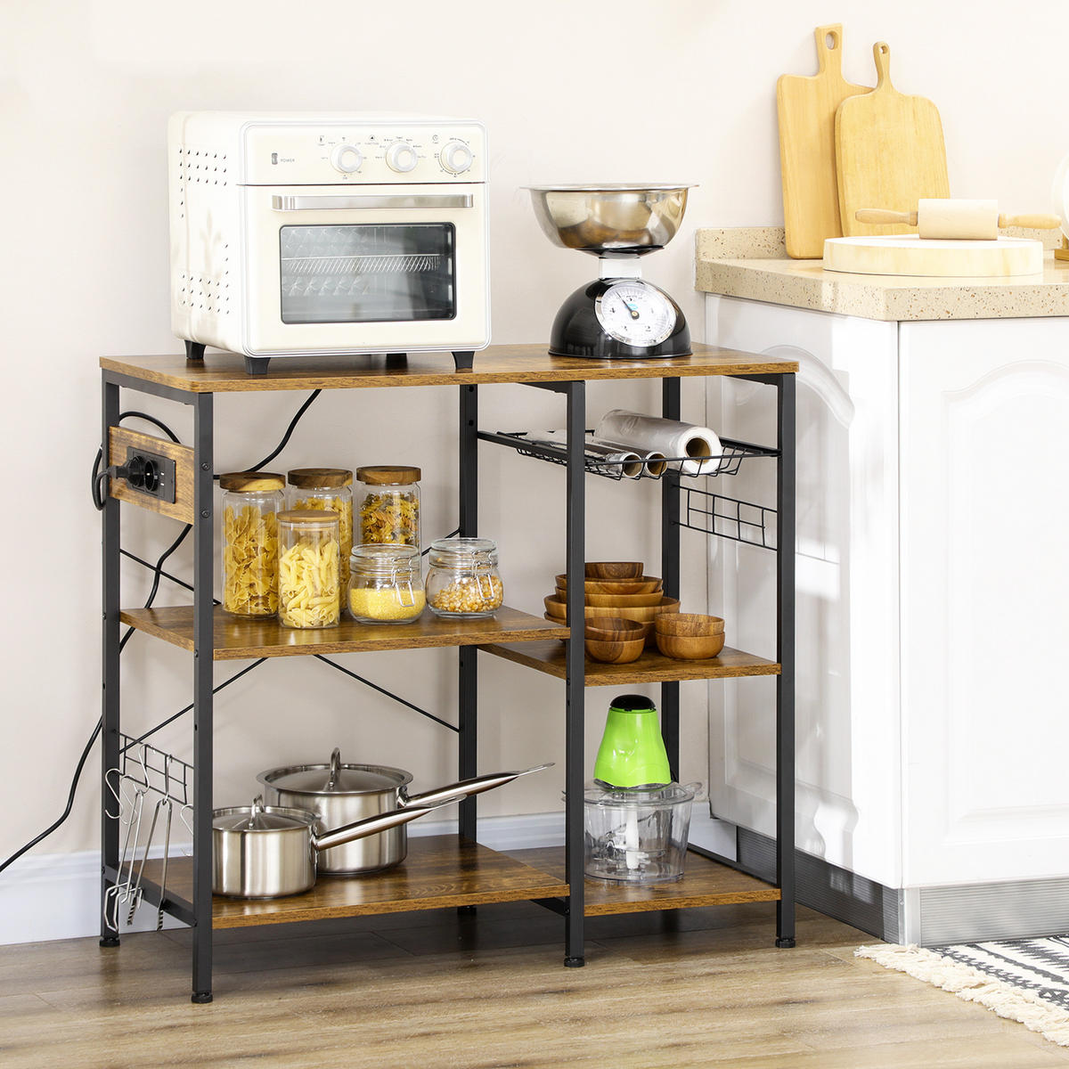 KÜCHENREGAL Braun 1 Stück - Braun, Holzwerkstoff (40/83/90cm) - GiPP