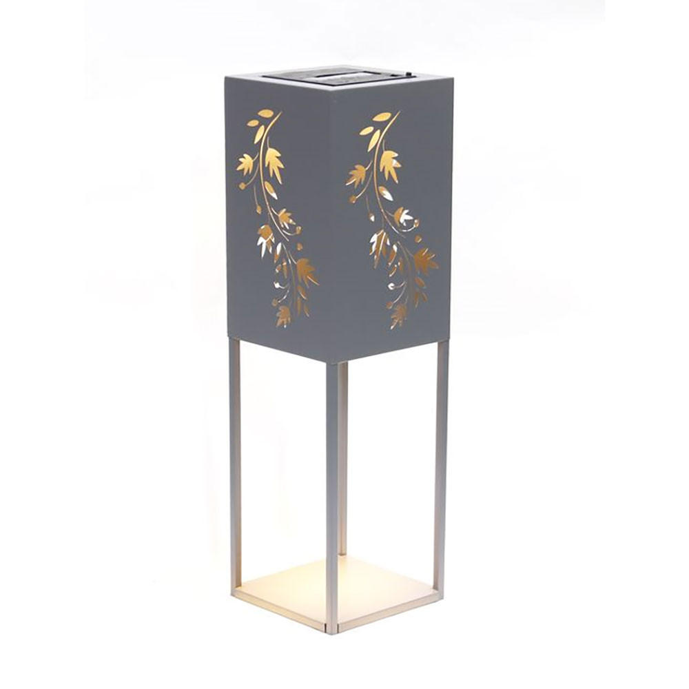 LED AUSSENLEUCHTE Edelstahl Grau - Grau, Metall (18/18/60cm)