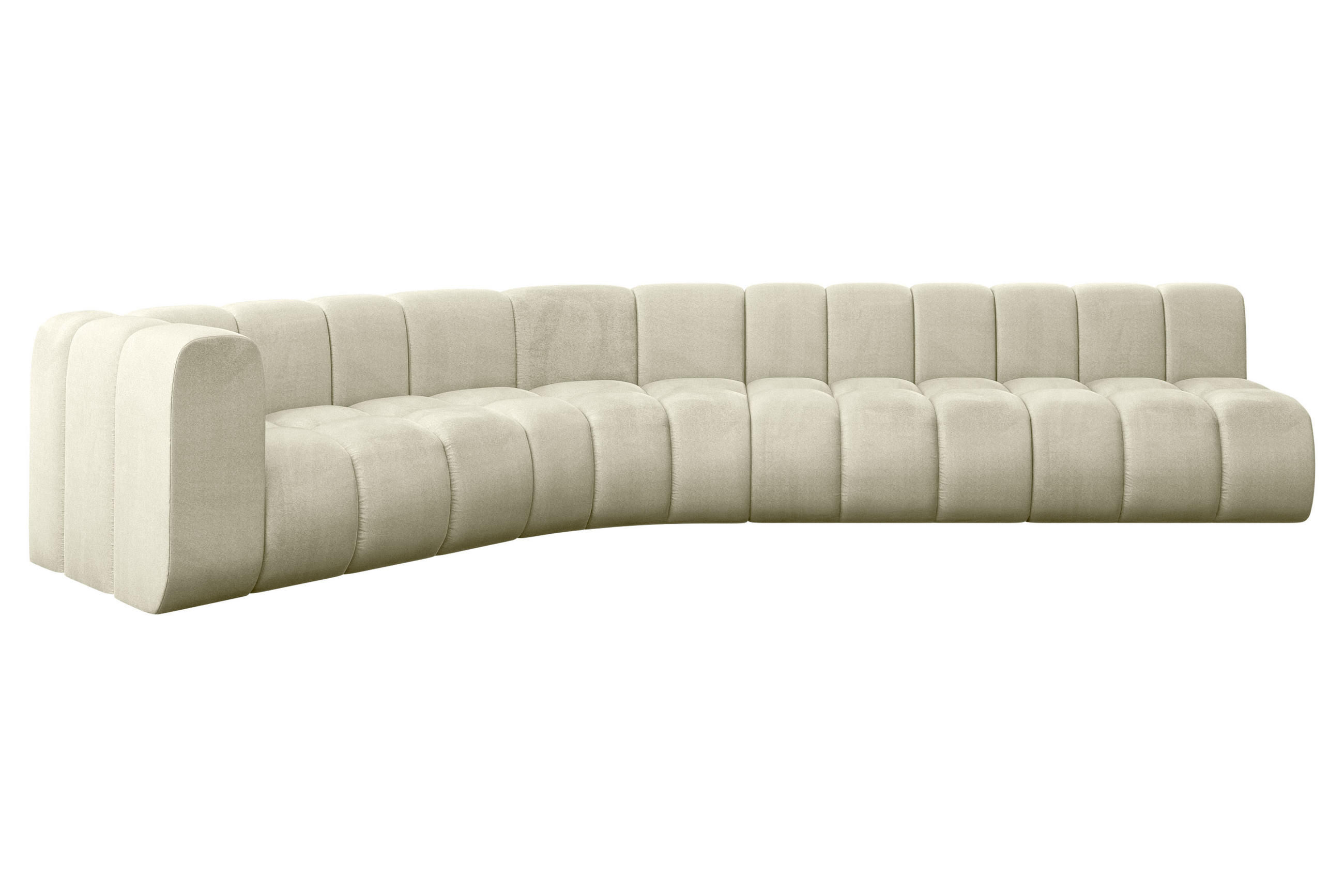 ECKSOFA modulares Sofa Karex-L2 - 399x194x70 cm Beige - Beige, Holzwerkstoff/Textil (399/194cm) - ALTDECOR