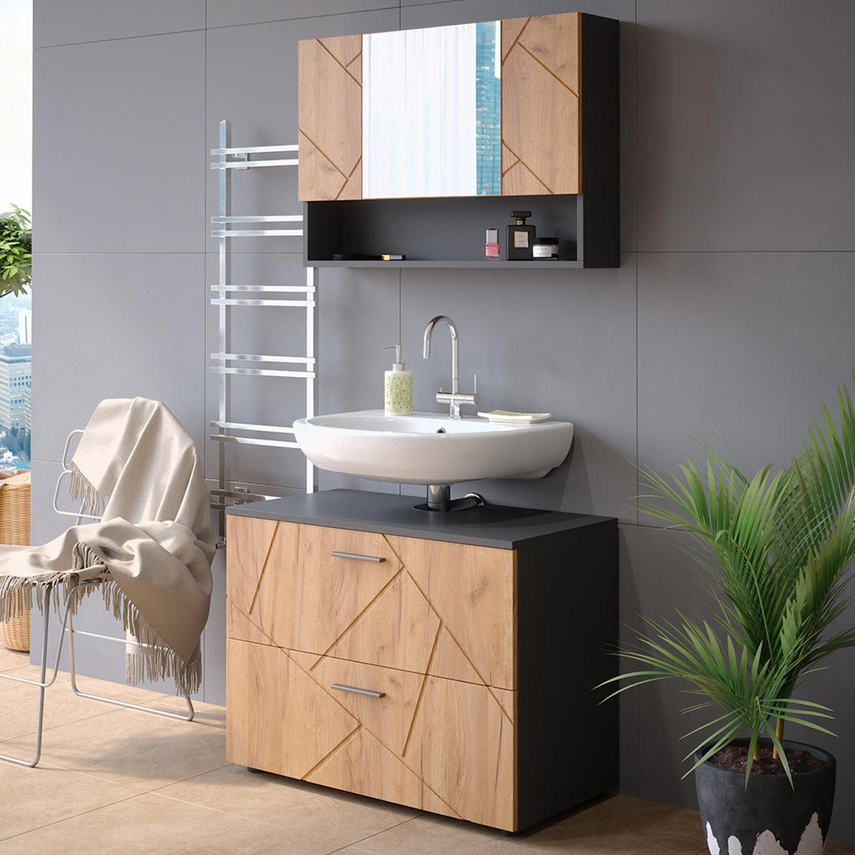 Honigeiche, Holzwerkstoff (80/58.6/41cm) - Vicco