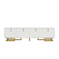 TV-LOWBOARD Weiß 160/38/44.5 cm - Weiß, Holzwerkstoff (160/44.5/38cm) - PANGIVO