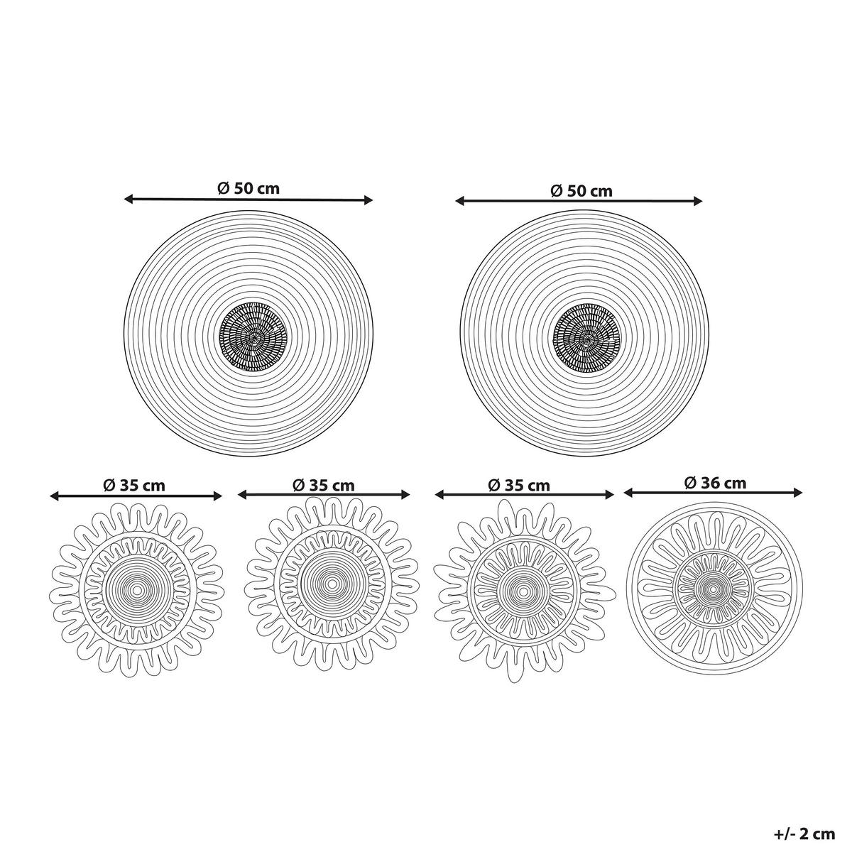 WANDDEKORATION Seegras natürlich Pintano - Naturfarben, Naturmaterialien (50/50/50cm) - Beliani