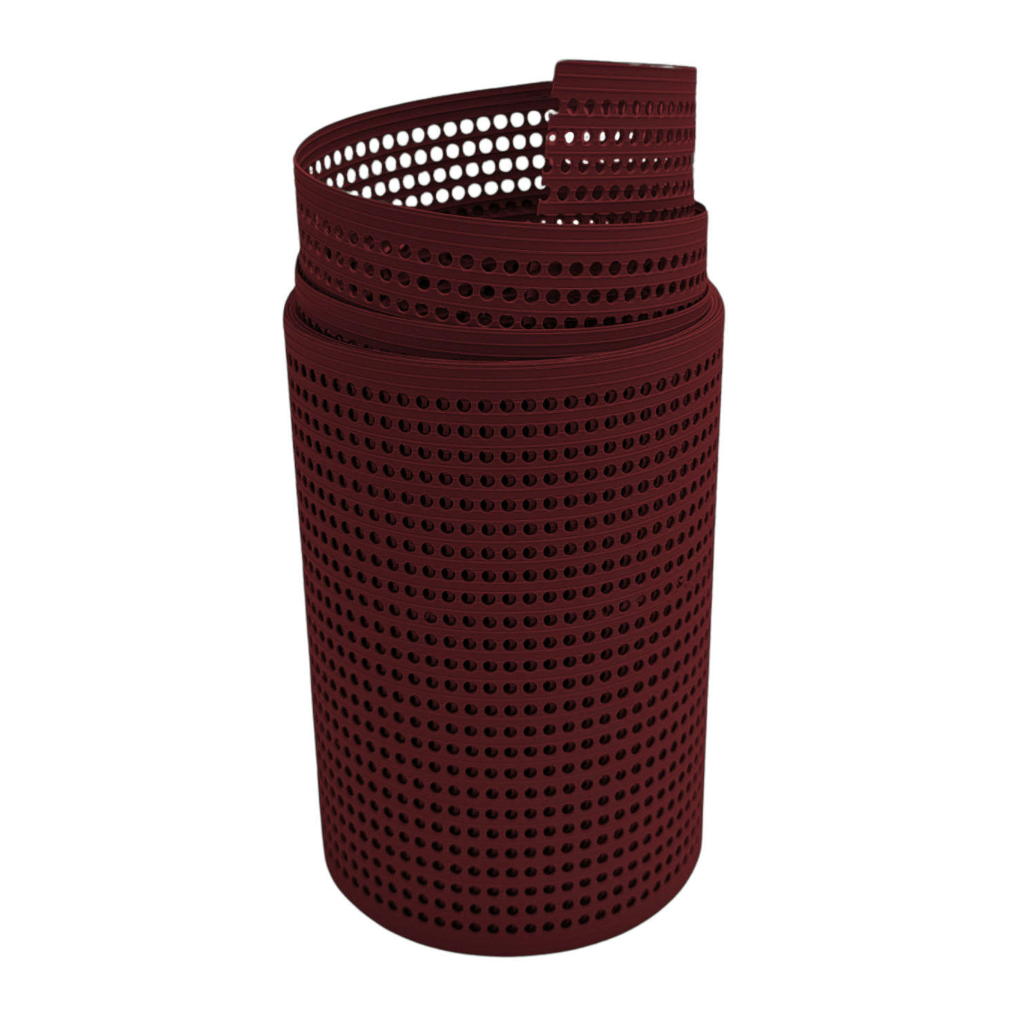 SICHTSCHUTZSTREIFEN Rille Gelocht 30 Prozent PP Streifen Bordeauxrot 2,55m - Bordeaux, Kunststoff (255/19cm) - ZAUN|ZU