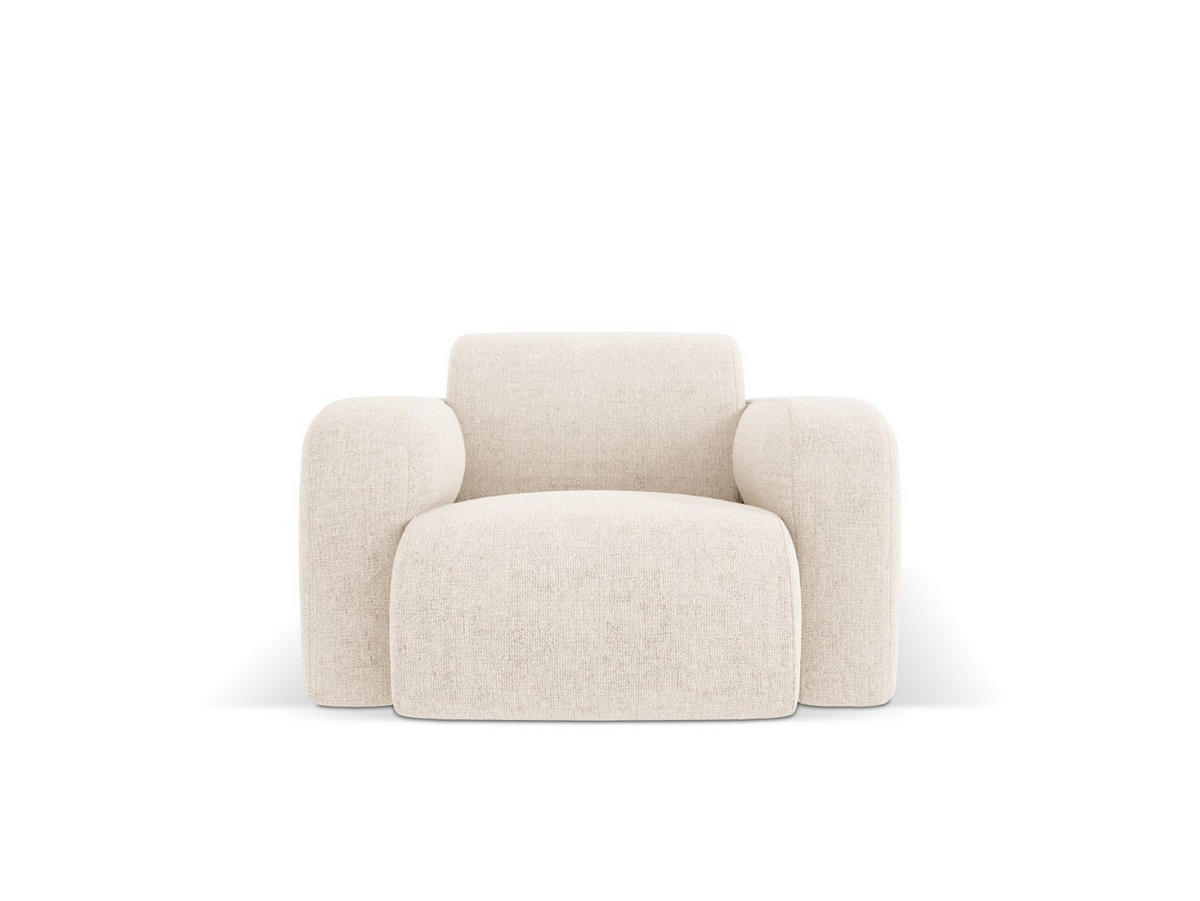 SESSEL Molino aus Chenille-Stoff leichtes beige - Creme, Textil (95/72/105cm) - Micadoni