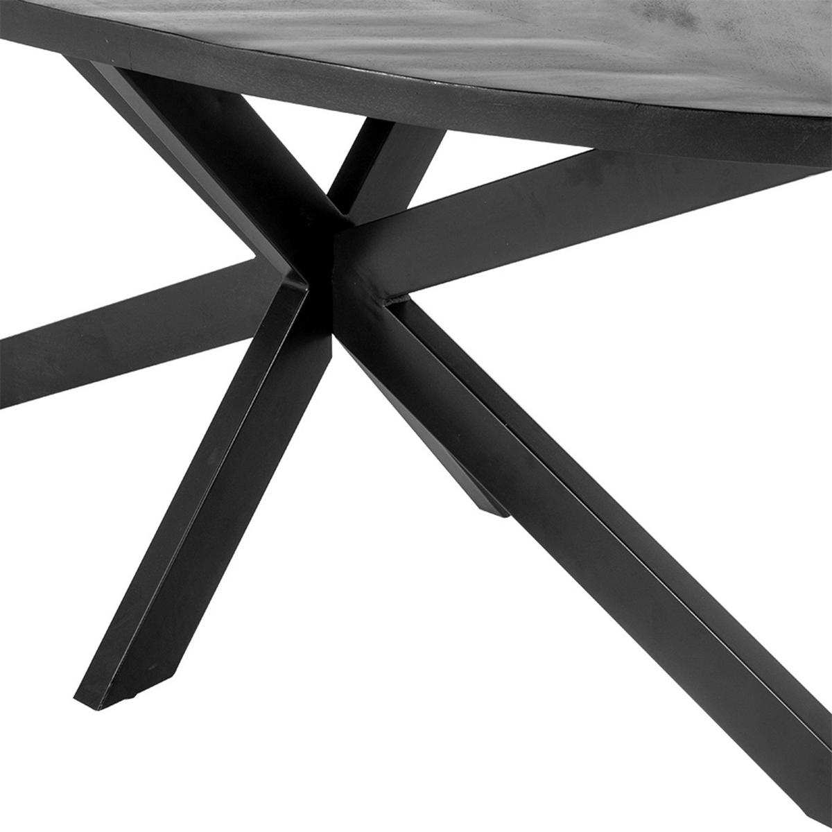 ESSTISCH oval Herringbone 240cm, schwarz - Schwarz, Holz (240/100/78cm) - Giga Meubel