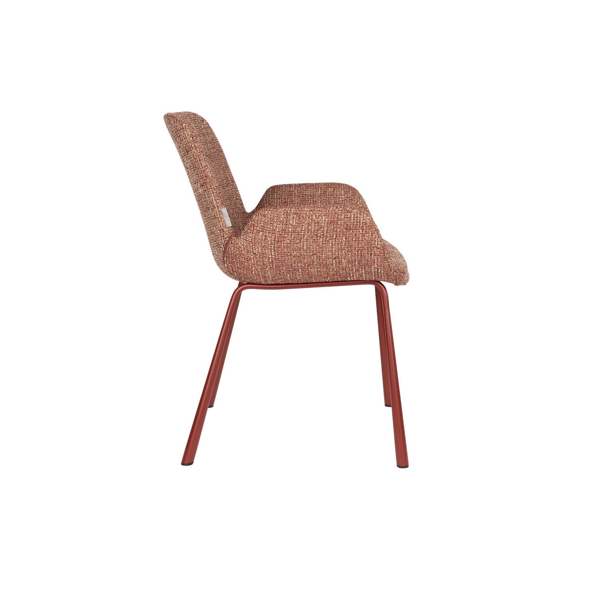 ESSZIMMERSTUHL Brit Rot - 2 er Set - Rot, Textil (59/79/62cm) - Zuiver