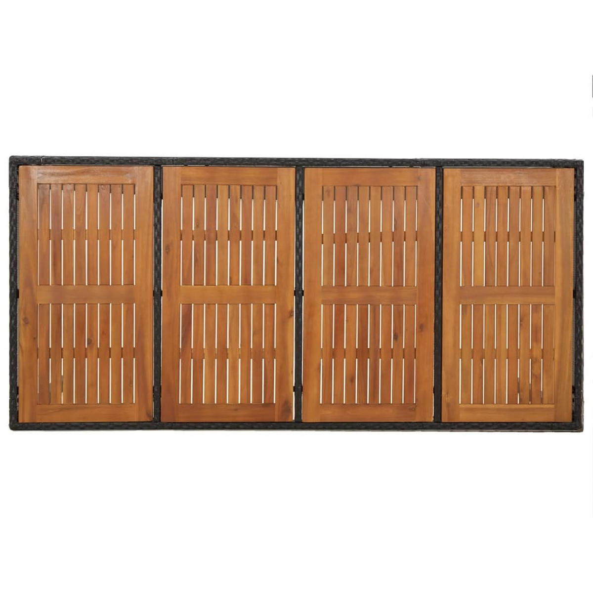 GARTEN-ESSGRUPPE 7-teilig Mit Kissen Schwarz Poly Rattan - Schwarz, Kunststoff - vidaXL