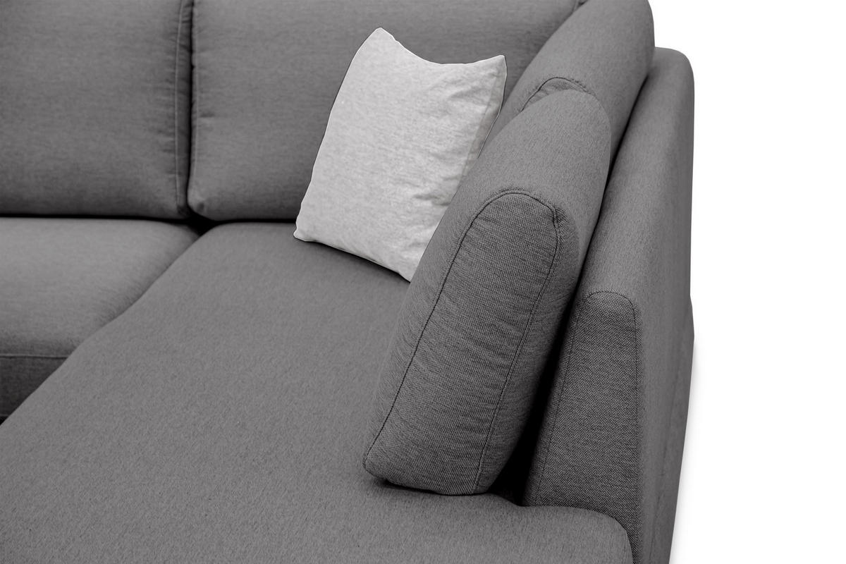 ECKSOFA OTTO 5-Sitzer, dunkelgrau - Dunkelgrau, Holzwerkstoff/Textil (279/219cm) - Courtois Laville