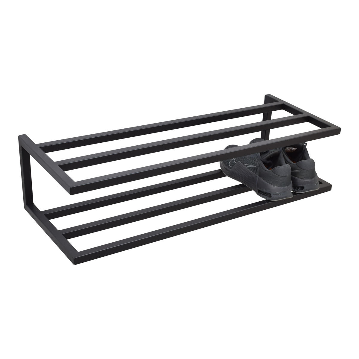 SCHUHSCHRANK Stora Schwarz - Schwarz, Metall (80/20/30cm) - LOFT42
