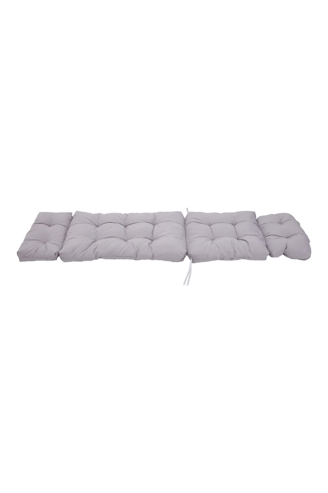 LIEGEKISSEN aus Polyester in Grau Gepolstertes für den Außenbereich 180 cm B x 55 cm - Grau, Textil (55/71/180cm) - Livingandhome
