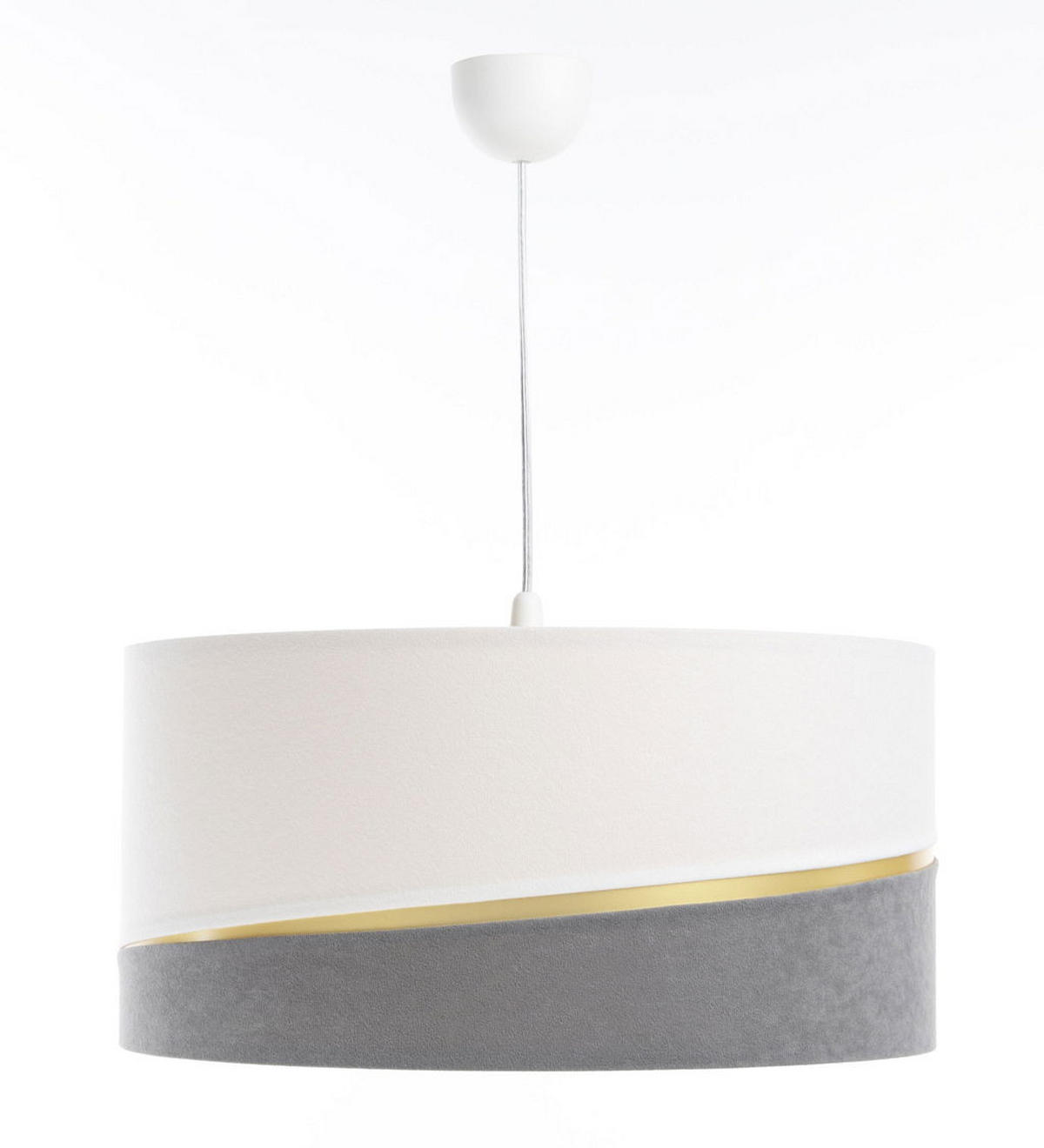 HÄNGELEUCHTE Grau 50/25 cm - Weiß/Grau, Kunststoff (50/0.4/25cm) - ONZENO