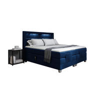 BOXSPRINGBETT ASPERO - Blau, Holzwerkstoff (120/200cm) - Meblini