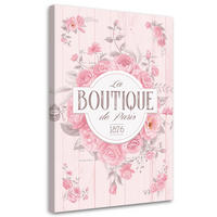 KUNSTDRUCK Rosa 80/120 cm - Pink, Textil (80/120cm) - KUNSTLOFT