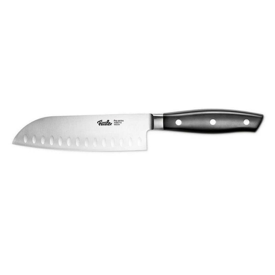 SANTOKUMESSER Profi 16,5cm Edelstahl Küchenmesser - Silberfarben, Kunststoff/Metall (30cm) - Fissler