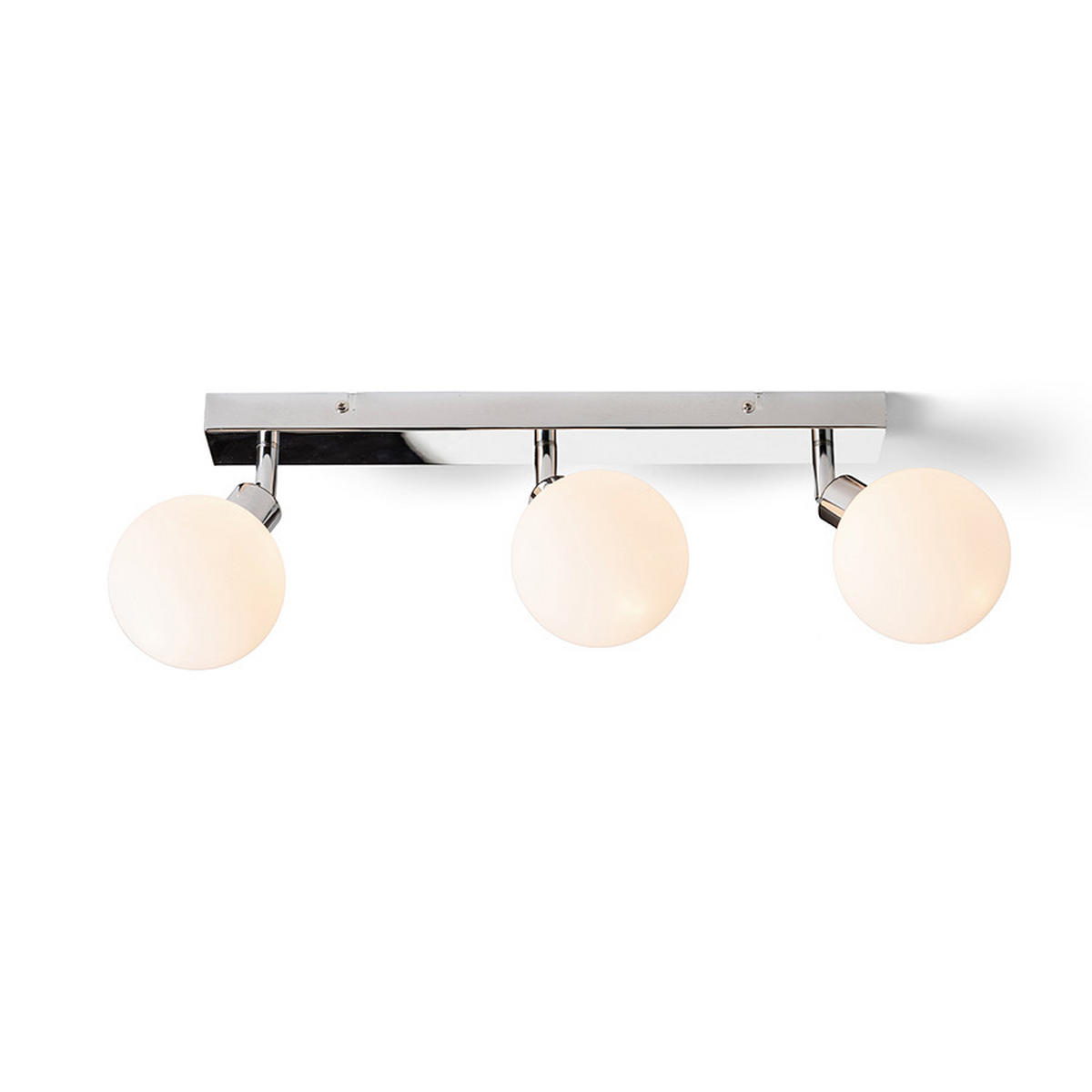 DECKENLEUCHTE BOLLY III Opalglas 9 W IP44 - Chromfarben, Metall (30/30/20cm) - Rendl