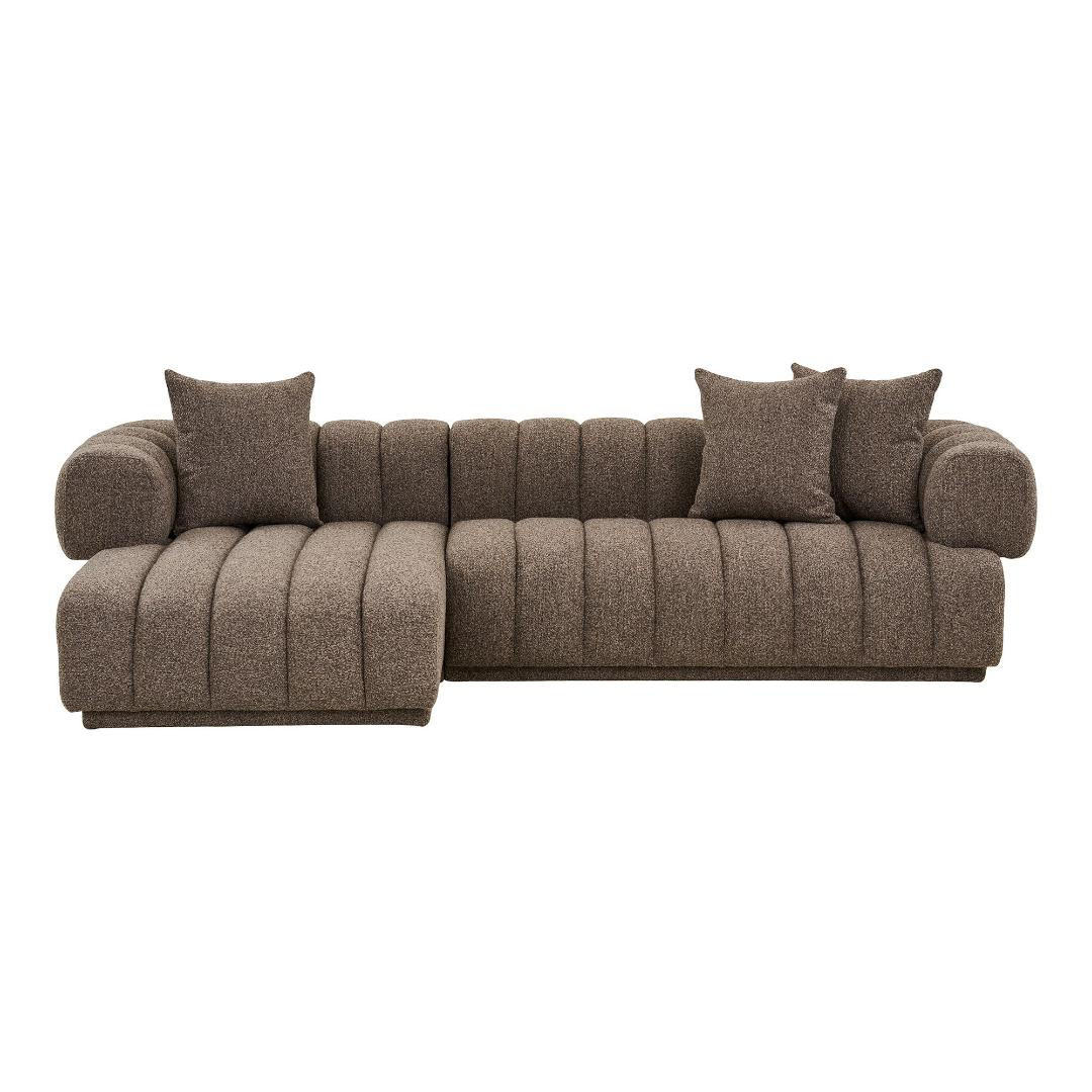 SOFA, Ingrid, Stühle Braun, Polyester, 160 x 293 x 68 cm - Braun, Textil (160/293cm) - ebuy24
