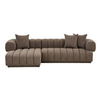 SOFA, Ingrid, Stühle Braun, Polyester, 160 x 293 x 68 cm - Braun, Textil (160/293cm) - ebuy24