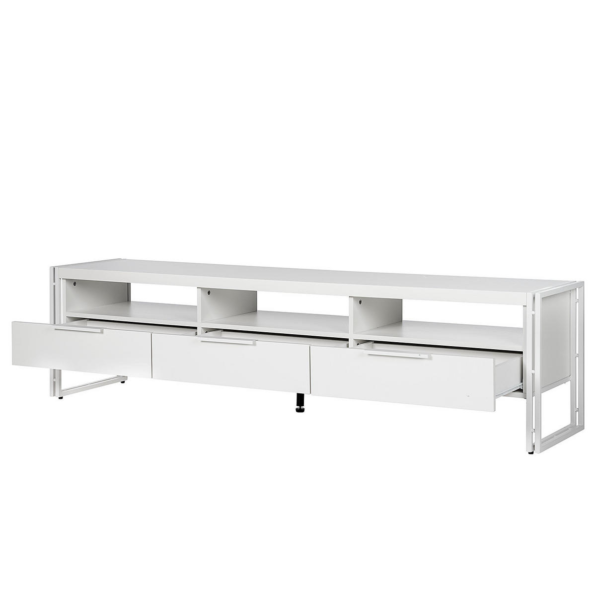 TV-LOWBOARD - Weiß - Weiß, Holzwerkstoff/Metall (180/47/39cm) - home24