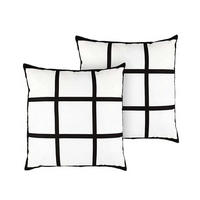 KISSENBEZÜGE 2-teiliges Set Polyester mit 9 Raster-Rohlingen für DIY-Druck - Multicolor, Textil (40/40cm)