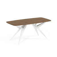 ESSTISCH AXIS - Wildeiche/Weiß, Holzwerkstoff/Metall (90/180/76cm) - Meblini