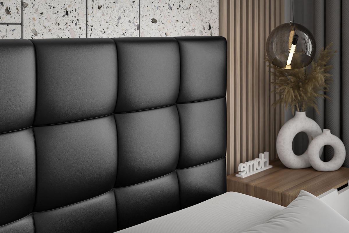 BOXBETT APO-Z - 160 x 200 - H3 - Schwarz Hochglanz - Schwarz, Holzwerkstoff (160/200cm) - ALTDECOR