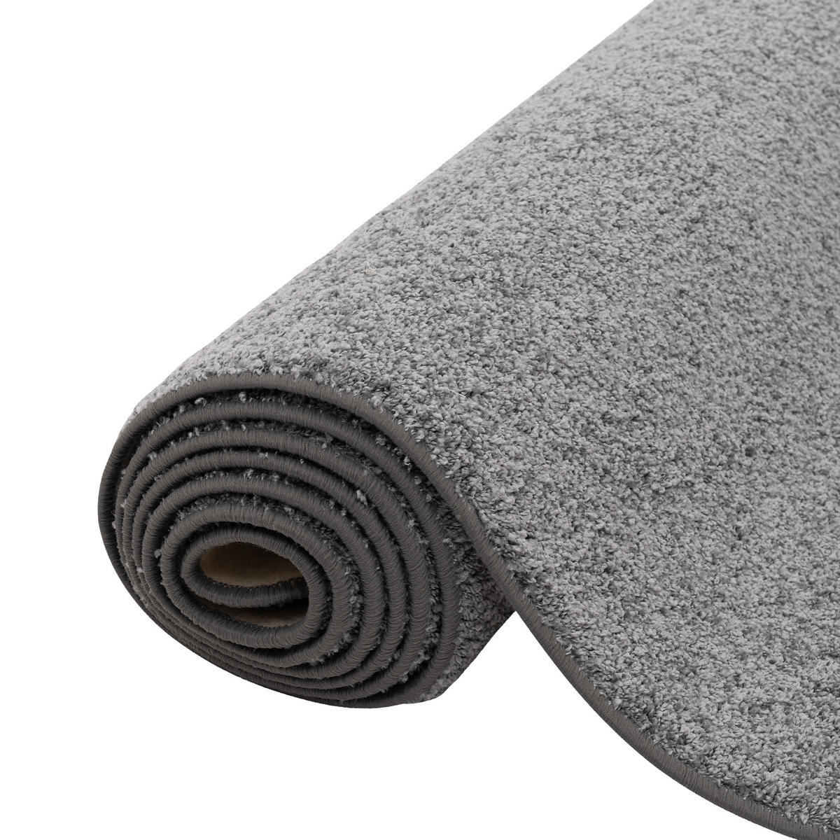 HOCHFLOR VELOURS TEPPICH LÄUFER MONA - Grau, Textil (100/300cm) - Snapstyle