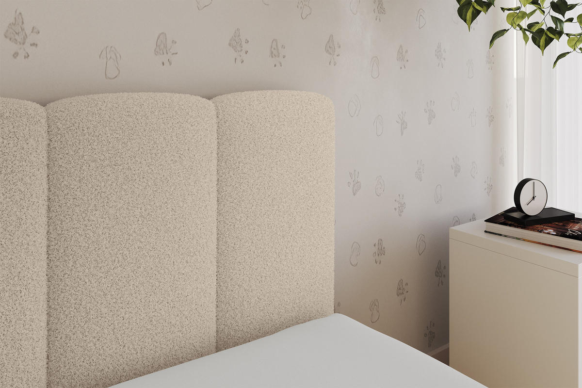 EINZELLBETT Jugendbett mit Bettkasten und Matratze H3/H4, Links - DEXY 90x200 Dunkelbeige - Cappuccino, Holzwerkstoff/Textil (90/200cm) - ALTDECOR