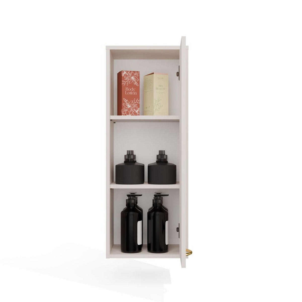 HÄNGENDER Badezimmerschrank NINA W1D Kaschmir 35 x 90 x 30 cm - Kaschmir, Holzwerkstoff (35/90/30cm)
