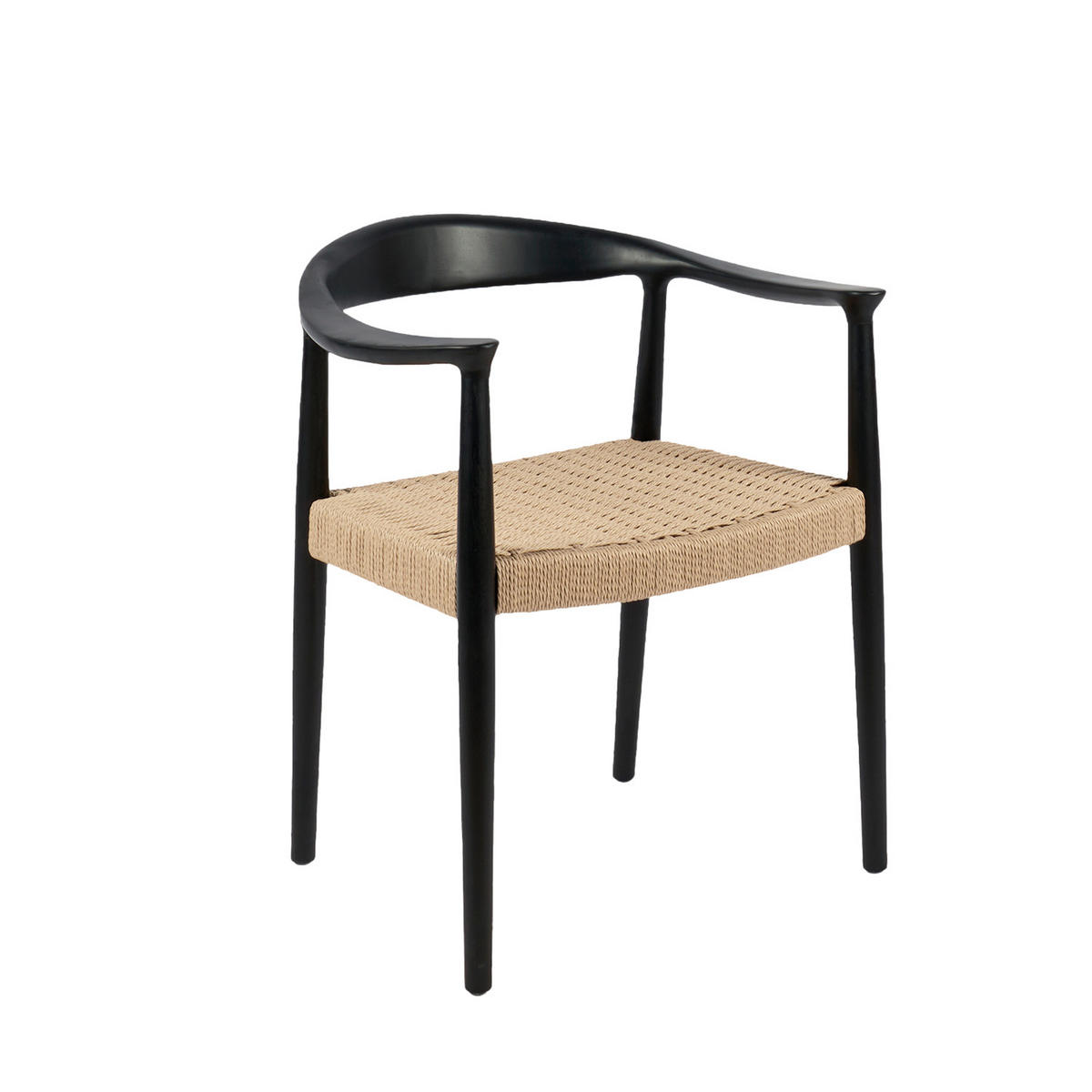 ESSZIMMERSTUHL Thesa Schwarz 65 cm x 74 cm - Schwarz, Holz (65/74/54cm)