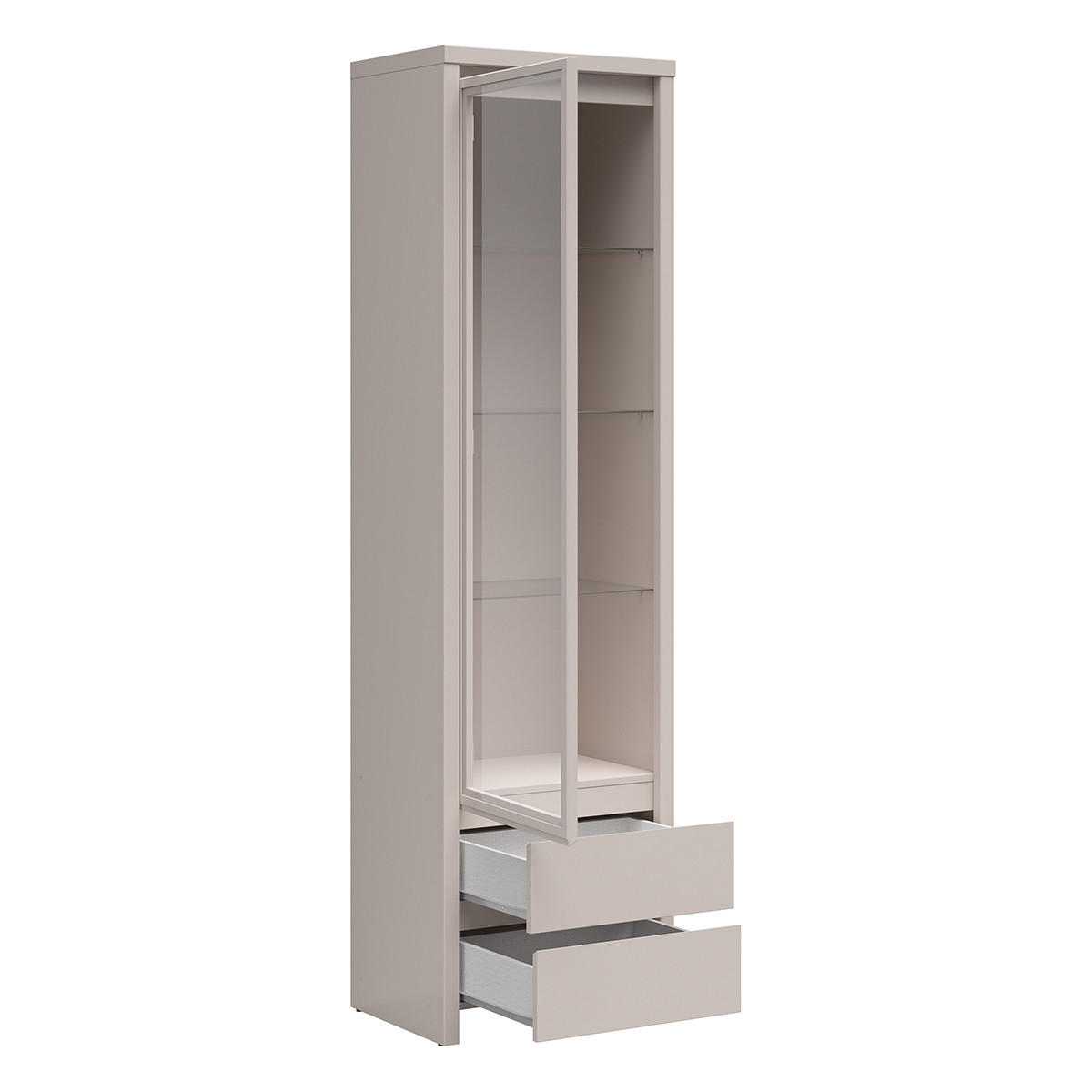 VITRÍNA Soren Kašmír - béžová, kompozitní dřevo (56/200.5/40.5cm) - Petits-meubles