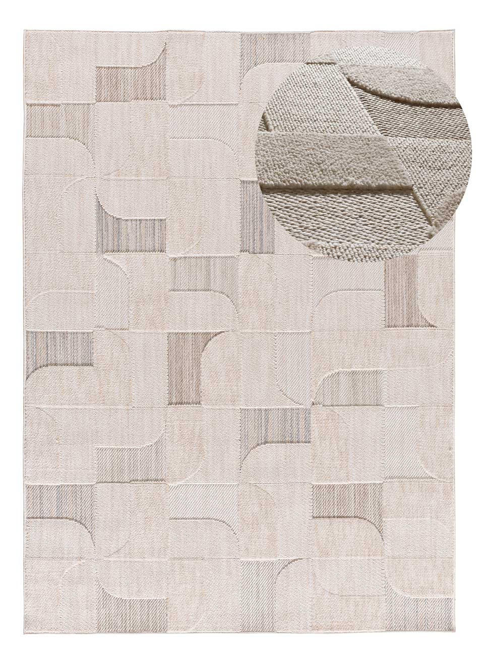 VINTAGE-TEPPICH Beige Element 134/200 cm - Beige, Naturmaterialien/Textil (134/200cm) - Atticgo