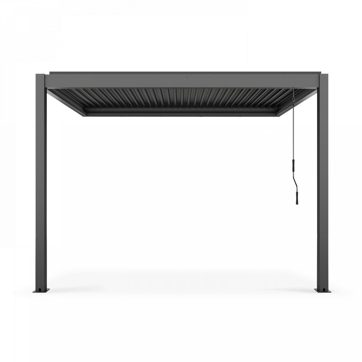 PERGOLA 3x3 m, Grau - Grau, Metall (300/250/300cm) - Oviala