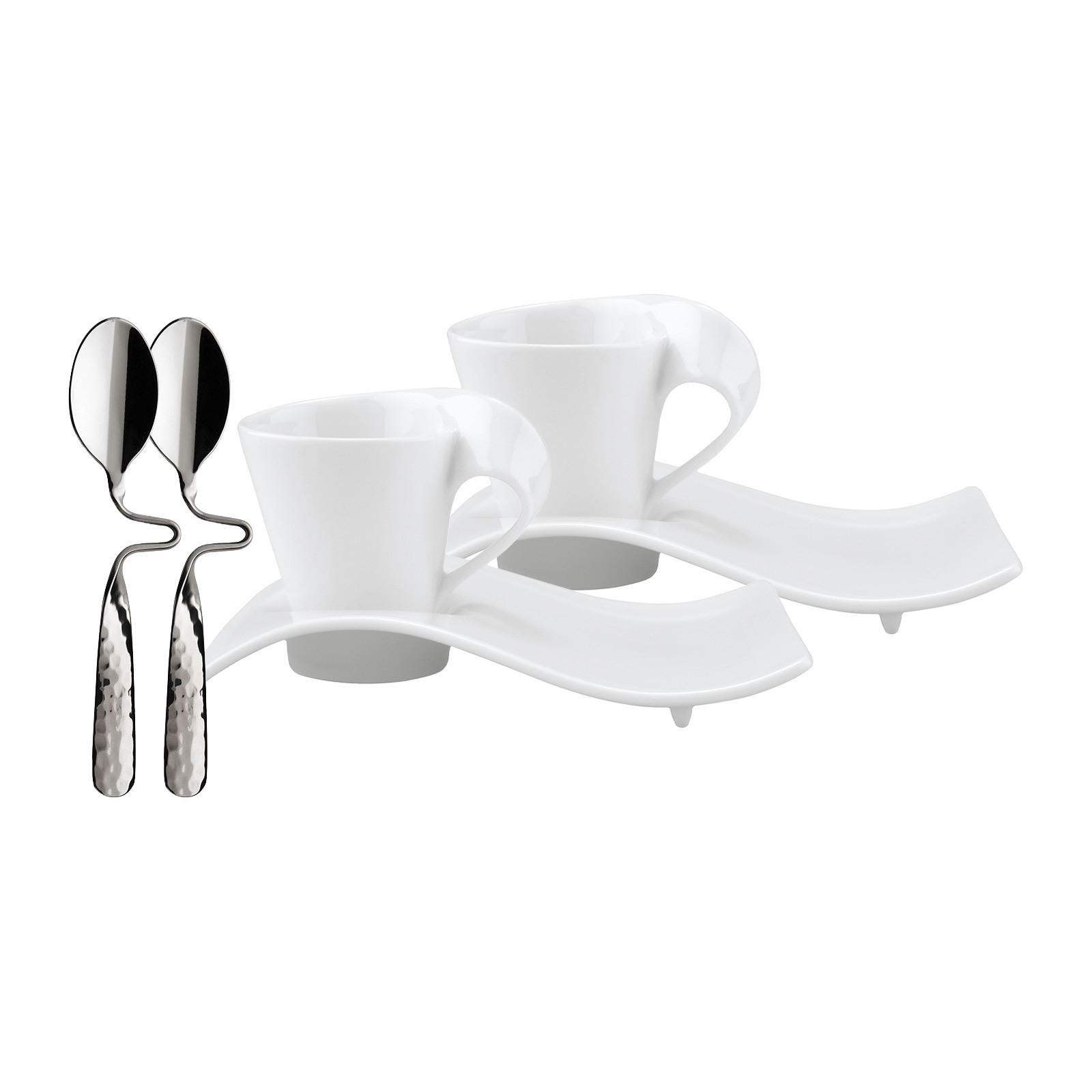 ESPRESSO-SET NewWave weiß 50 ml - Weiß, Keramik (13.9/9.6/17cm) - Villeroy & Boch