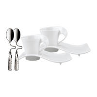ESPRESSO-SET NewWave weiß 50 ml - Weiß, Keramik (13.9/9.6/17cm) - Villeroy & Boch