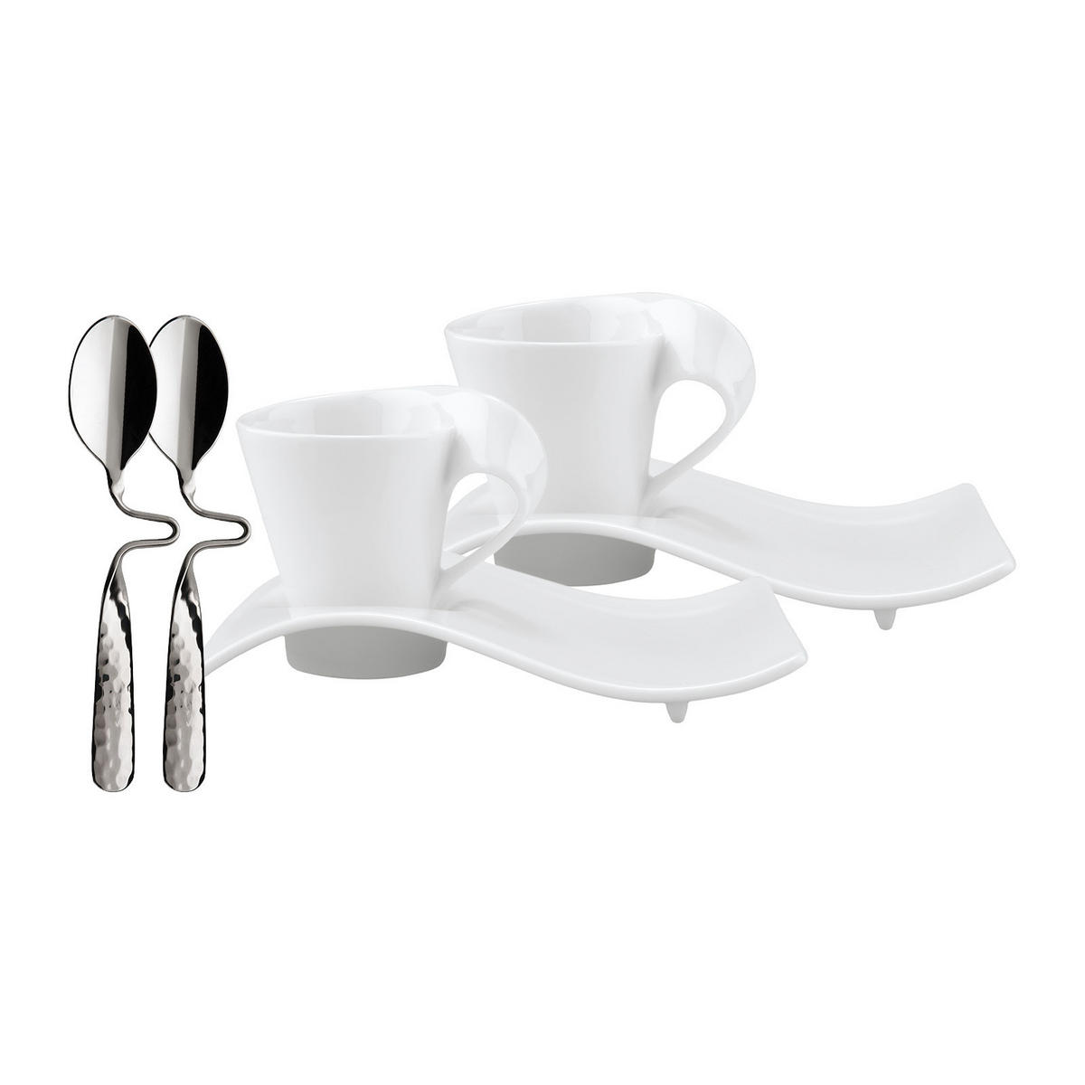 ESPRESSO-SET NewWave weiß 50 ml - Weiß, Keramik (13.9/9.6/17cm) - Villeroy & Boch