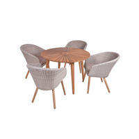 GARTEN-SITZGRUPPE Elvira 5-teilig Gartenmöbel-Set - Braun, Holz - DELUKE