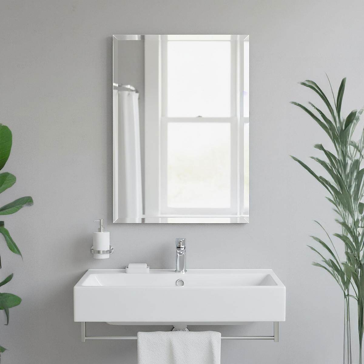 SPIEGEL - Transparent, Glas (50/40/1.5cm) - Relaxdays