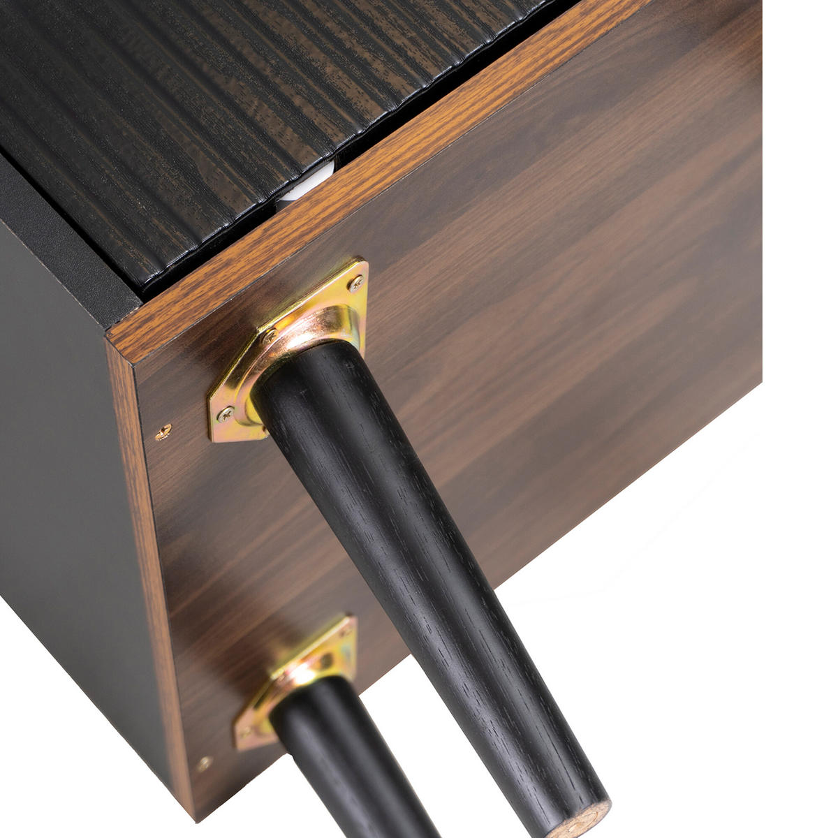 SIDEBOARD Schwarz 117,5/39,5/80 cm - Schwarz, Holzwerkstoff/Metall (39.5/80/117.5cm) - Urban Meuble